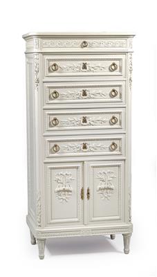 Neoclassical chest of drawers (Pfeilerkommode), - Di provenienza aristocratica
