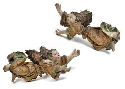 Pair of late Gothic angels, - Property from Aristocratic Estates and Important Provenance