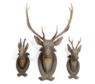 Set of 3 hunting trophies, - Property from Aristocratic Estates and Important Provenance