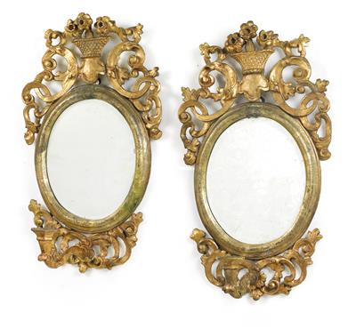 Set of 4 baroque mirror appliques, - Property from Aristocratic Estates and Important Provenance