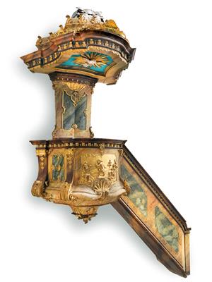 Rare baroque pulpit, - Di provenienza aristocratica