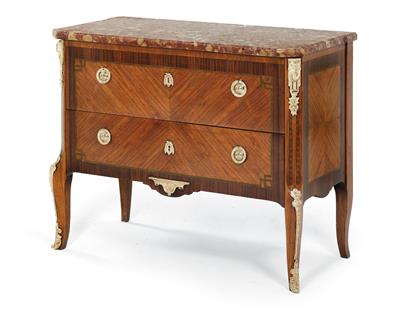 Elegant salon chest of drawers in the French Transition style, - Mobili