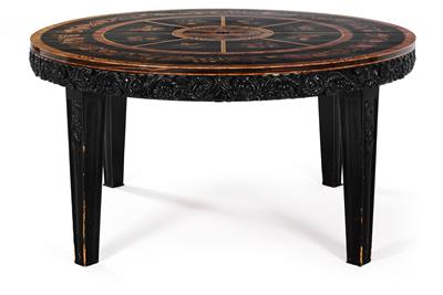 Large Art Nouveau extending table, - Furniture