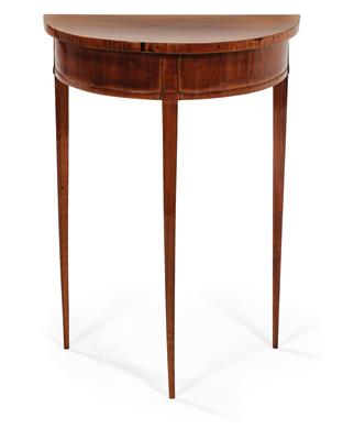 Small Biedermeier demi-lune console, - Mobili