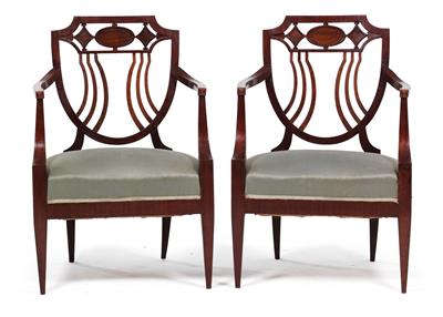 Pair of armchairs, - Furniture