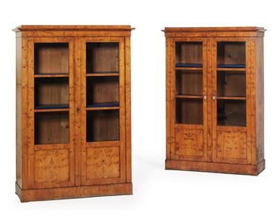 Paar Biedermeier Bücherschränke, - Möbel, Teppiche und dekorative Kunst