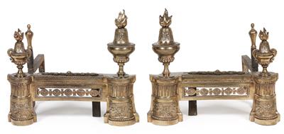 Pair of chenets, - Furniture