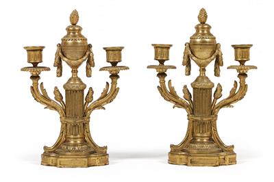 Pair of small candle holders, - Mobili