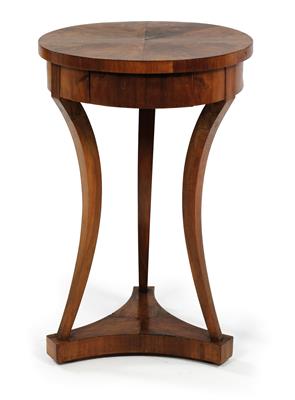 Rundes Biedermeier Tischchen, - Möbel, Teppiche und dekorative Kunst