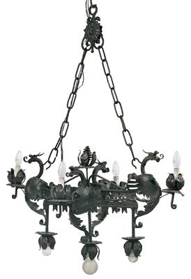 Iron chandelier, - Rustikální nábytek