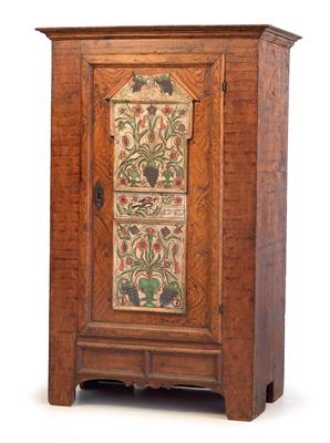 Small single-door Tyrolean rustic cabinet, - Mobili rustici