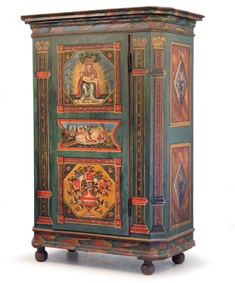 Upper Austrian rustic cabinet, - Rustic Furniture