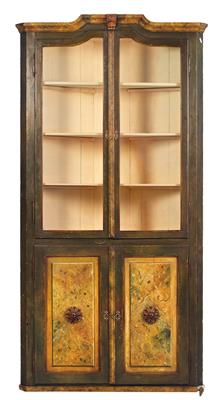 Provincial Neo-Classical corner vitrine, - Rustic Furniture