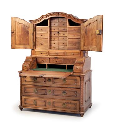 Provincial Neo-Classical tabernacle bureau-cabinet, - Rustic Furniture