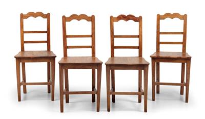 Four rustic chairs, - Rustikální nábytek