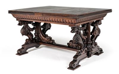 Large Historicist extending table, - Mobili