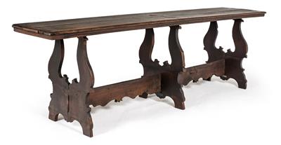 Long narrow work table or refectory table, - Mobili