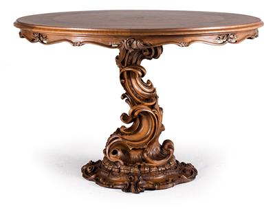 Round salon table, - Nábytek, koberce