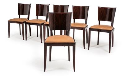 Set of 6 Art Deco chairs, - Furniture