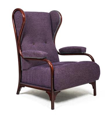 Art Nouveau wing back chair, - Furniture