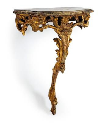 Small late Baroque console table, - Furniture