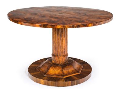 Round Biedermeier salon table, - Mobili