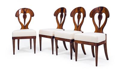 Set of 4 Biedermeier chairs, - Furniture