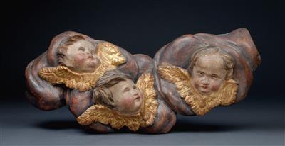 Three winged angel’s heads before a cloud, - Di provenienza aristocratica