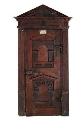 Early baroque door with frame and pediment, - Property from Aristocratic Estates and Important Provenance