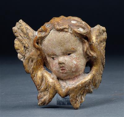 Small winged angel’s head, - Majetek aristokratického původu a předměty  důležitých proveniencí