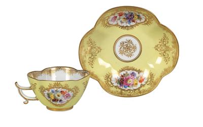 Mocca cup and saucer, - Di provenienza aristocratica