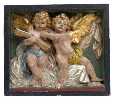 Two singing putti, - Di provenienza aristocratica