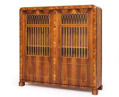 Half-height Biedermeier glass-fronted bookcase, - Mobili