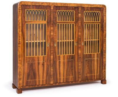 Half-height Biedermeier glass-fronted bookcase, - Furniture