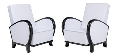 Pair of Art Deco fauteuils, - Nábytek, koberce