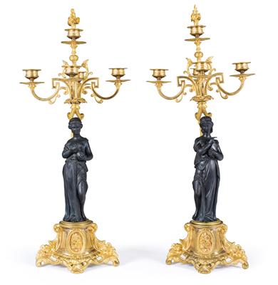 Pair of candelabras, - Furniture