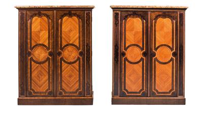Pair of half height cabinets, - Furniture