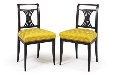 Pair of provincial Biedermeier chairs, - Furniture