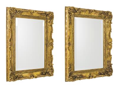 Pair of salon mirrors, - Nábytek, koberce