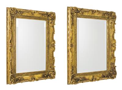 Pair of salon mirrors, - Furniture