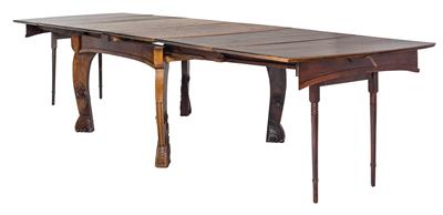 Late Art Nouveau extending table, - Nábytek, koberce