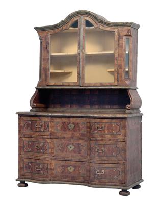 Rustic Baroque cabinet on chest, - Rustic Furniture