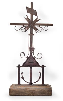 Iron funerary cross, - Rustic Furniture