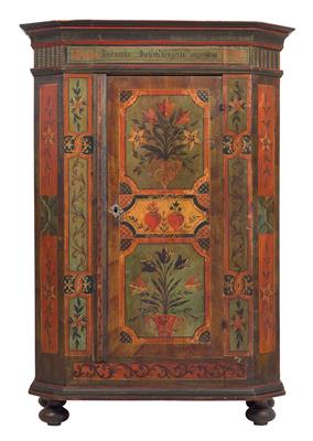Upper Austrian rustic wedding cabinet, - Rustic Furniture