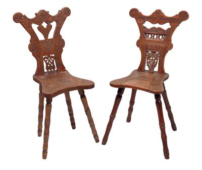 Pair of chairs, - Rustic Furniture