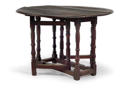 Provincial English extending table or gate leg table, - Rustic Furniture