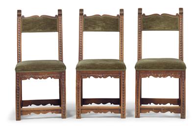 Set of 6 armchairs, - Mobili rustici
