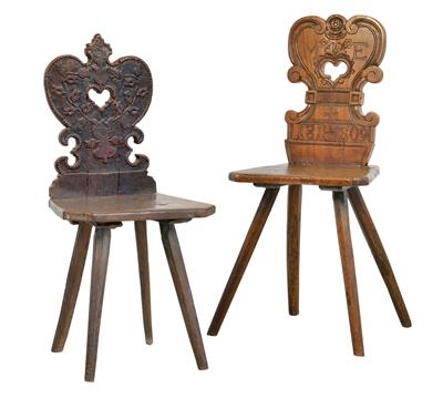Two different rustic chairs, - Rustikální nábytek