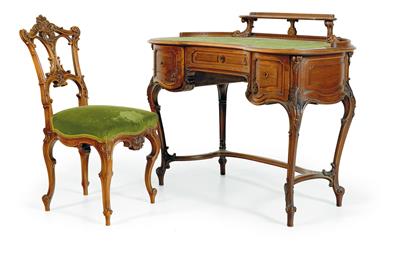 Kidney-shaped lady’s writing desk, - Nábytek, koberce