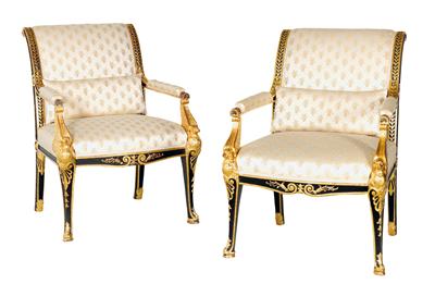 Pair of armchairs, - Furniture